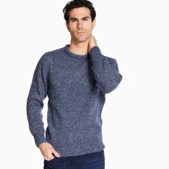 Marco Capelli Wool Silk Crew Neck Sweater - Blue