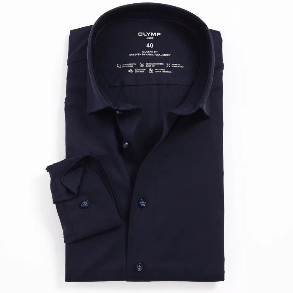 Olymp 24/7 Flex Modern Fit Shirt - Navy