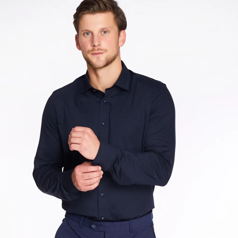 Olymp 24/7 Flex Modern Fit Shirt - Navy