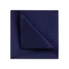 Profuomo Silk Woven Pocket Square - Navy