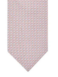 Profuomo Silk Woven Tie - Pink