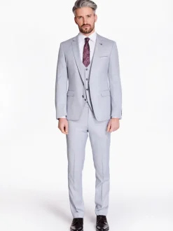 Remus Uomo Lucian Mini Check 3 Piece Suit - Grey