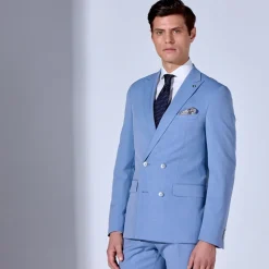 Remus Uomo Massimo Double Breast 2 Piece Suit - Blue