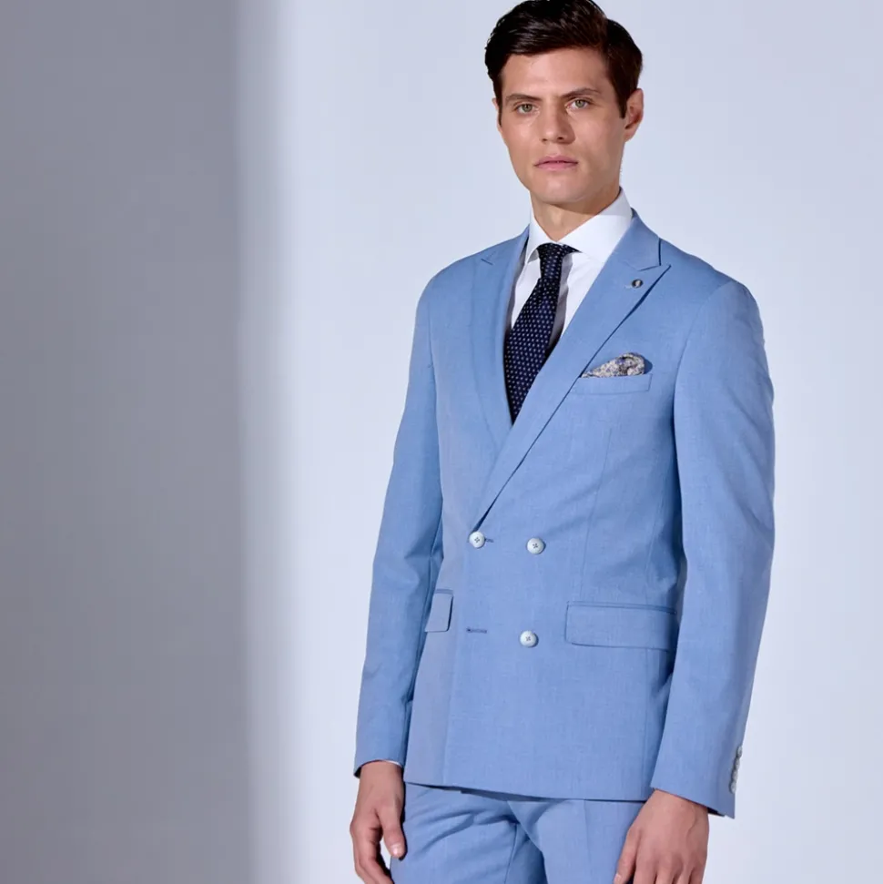 Remus Uomo Massimo Double Breast 2 Piece Suit - Blue