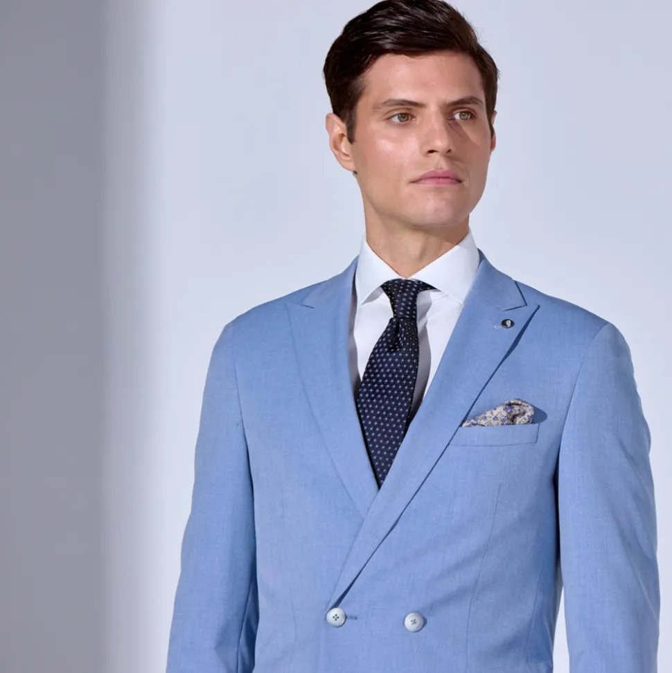 Remus Uomo Massimo Double Breast 2 Piece Suit - Blue