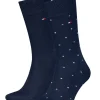 Tommy Hilfiger 2 Pack Pin Dot Socks - Navy