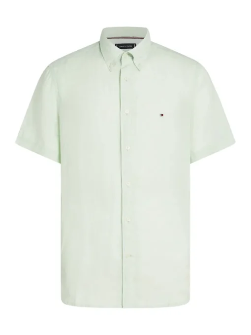 Tommy Hilfiger Dyed Linen Shirt - Green