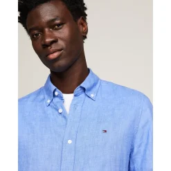 Tommy Hilfiger Dyed Linen Shirt - Blue