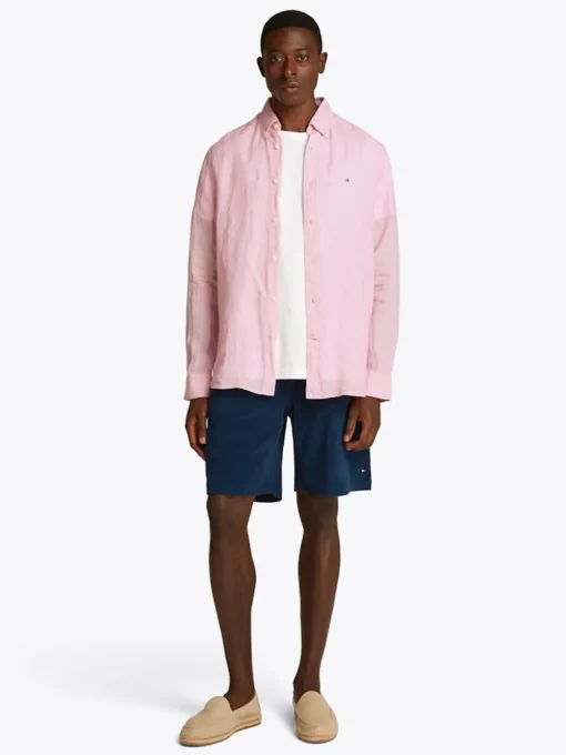 Tommy Hilfiger Dyed Linen Shirt - Pink