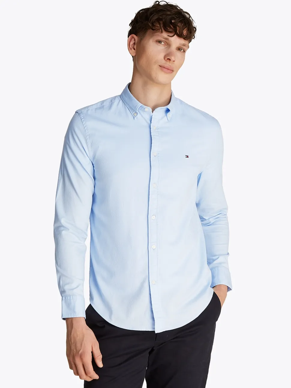Tommy Hilfiger Flex Dobby Shirt - Blue