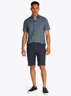Tommy Hilfiger Flex Poplin Palm Shirt - Navy