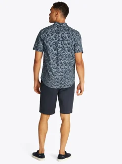 Tommy Hilfiger Flex Poplin Palm Shirt - Navy
