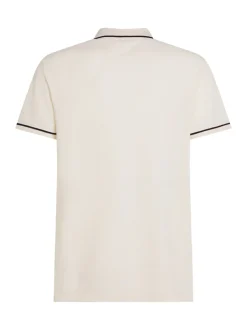 Tommy Hilfiger Open Collar Tipped Polo - Stone