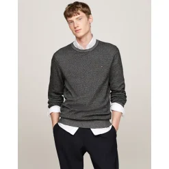 Tommy Hilfiger Pima Cotton Cashmere Two Tone - Black
