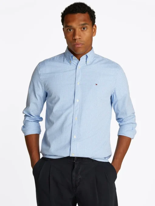 Tommy Hilfiger Poplin Gingham Shirt - Blue
