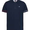 Tommy Jeans Flag Cuff Polo - Navy