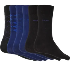 Boss 6 Pack Gift Set Socks - Blue