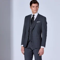 Boss H Huge Slim Fit Suit Jacket - Charcoal