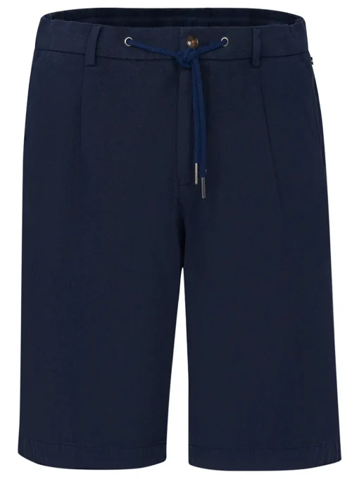 Bugatti Cool Linen Drawstring Short - Blue