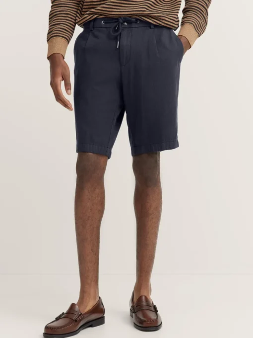 Bugatti Cool Linen Drawstring Short - Blue
