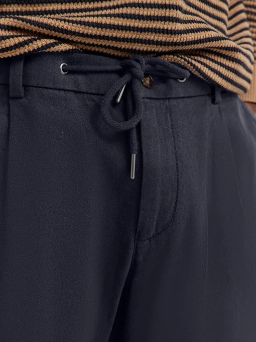 Bugatti Cool Linen Drawstring Short - Blue