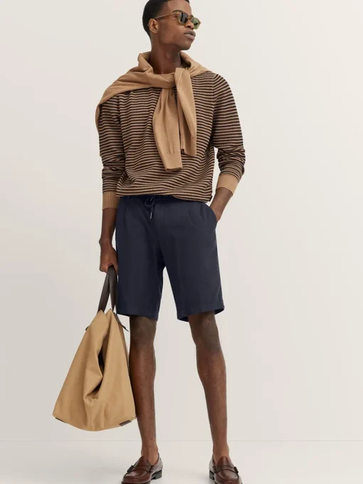 Bugatti Cool Linen Drawstring Short - Blue