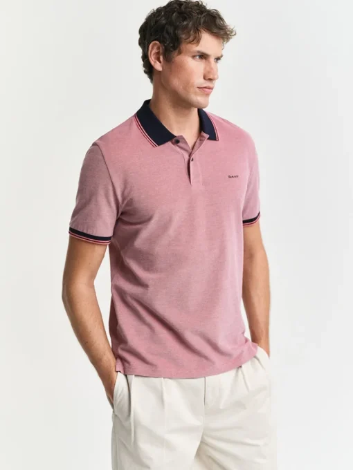 Gant Oxford Pique Polo - Red