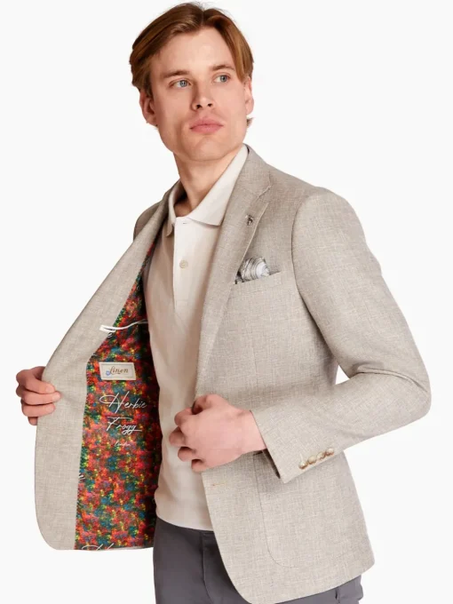 Herbie Frogg Plain Blazer - Stone