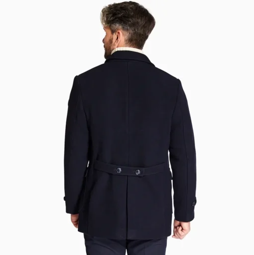 Marco Capelli Fernando Brushed Twill & Wool Coat - Navy