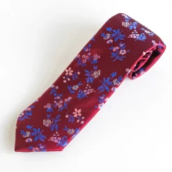 Marco Capelli Floral Tie - Wine