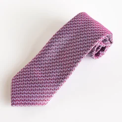 Marco Capelli Geo Silk Tie 8cm - Red