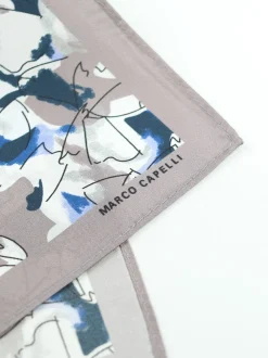 Marco Capelli Mini Floral Silk Pocket Square - White