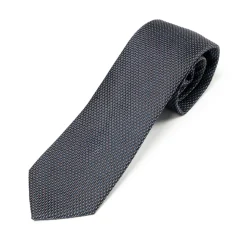 Marco Capelli Pattern 8cm Silk Tie With Pocket Square - Navy