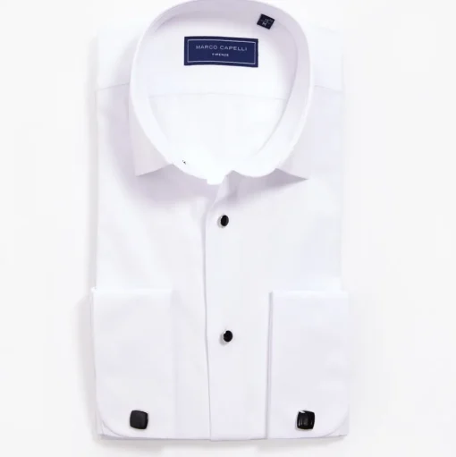 Marco Capelli Stud Dress Shirt - White