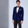 Marco Capelli Velvet Tuxedo Blazer - Navy