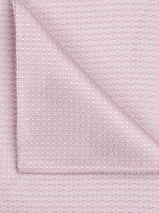 Profuomo Silk Woven Pocket Square - Pink