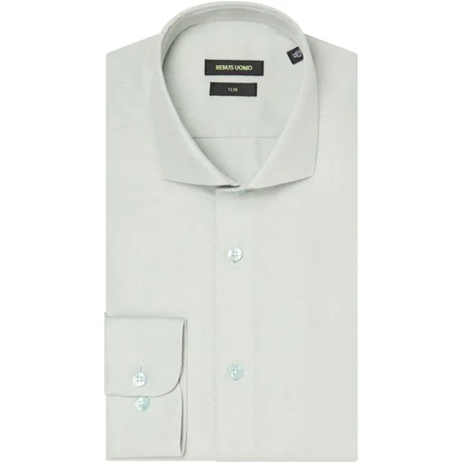 Remus Uomo Frank Twill Shirt - Green