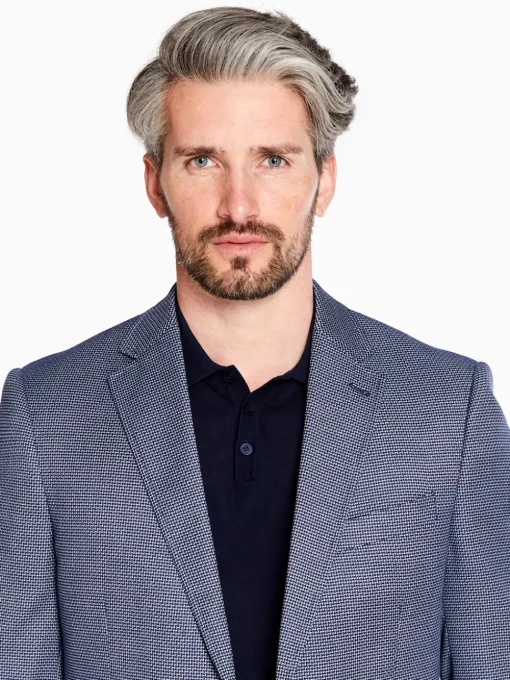 Skopes Doug Two Tone Structure Blazer - Navy