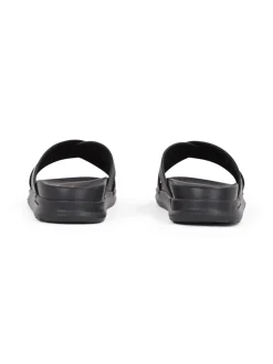 Tommy Hilfiger Hilfiger Leather Sandal - Black