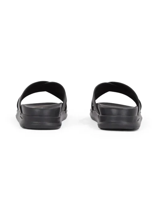 Tommy Hilfiger Hilfiger Leather Sandal - Black