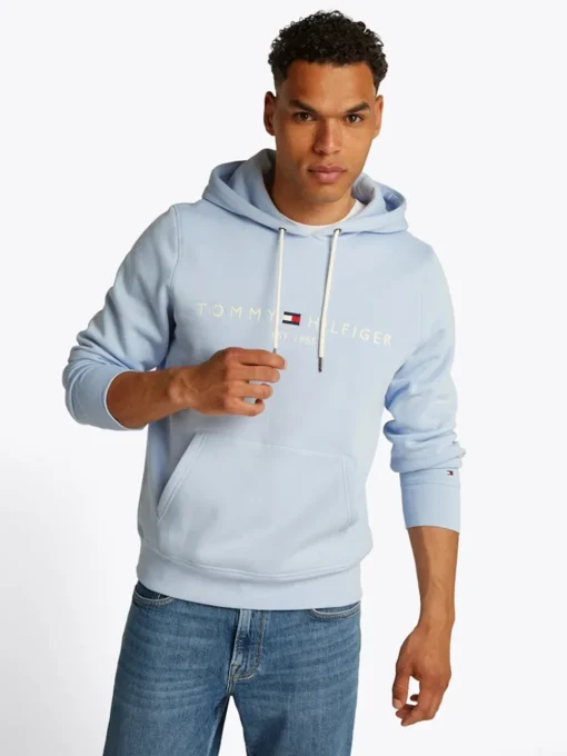 Tommy Hilfiger Logo Hoodie - Blue