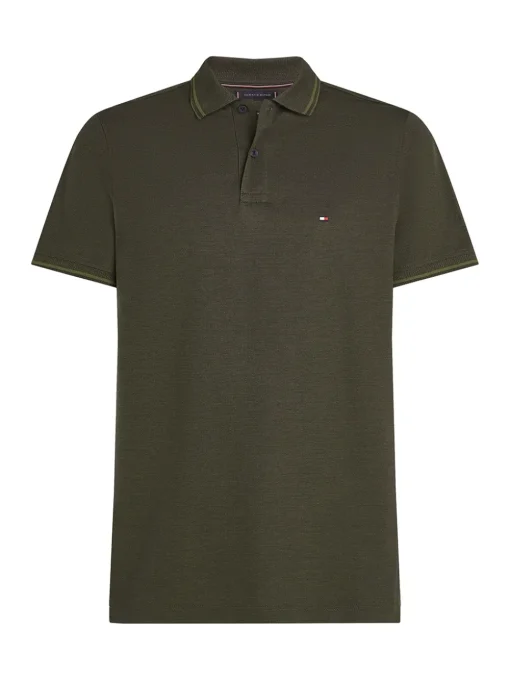 Tommy Hilfiger Oxford Two Tone Polo - Green