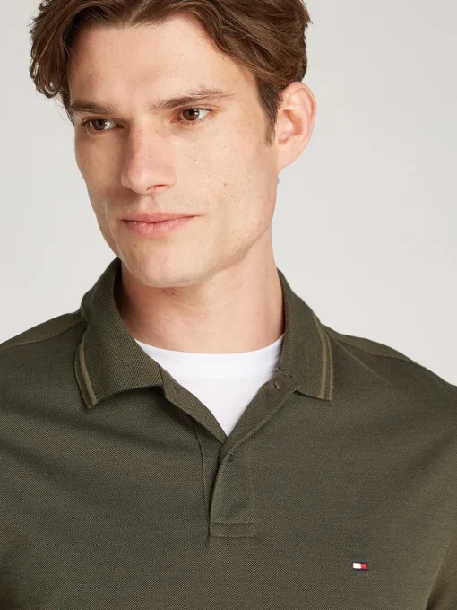 Tommy Hilfiger Oxford Two Tone Polo - Green